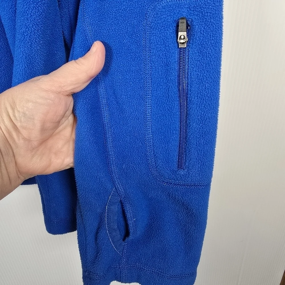 The North Face Mens Royal Blue 1/4 Zip Long Sleeve Fleece Pullover Size Large